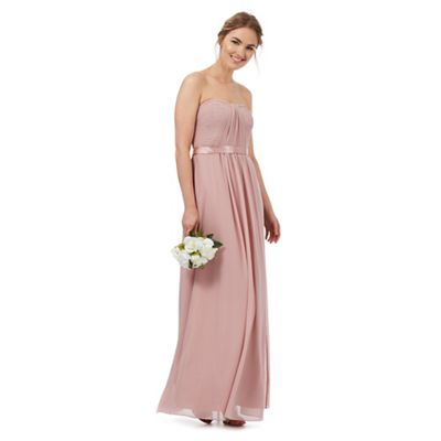 Debut Pale pink ruched maxi dress
